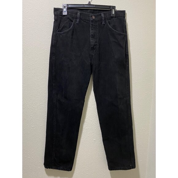 Rustler Men’s Black Denim Jeans 32x30 Straight Leg Cotton Casual Pants - Picture 7 of 11